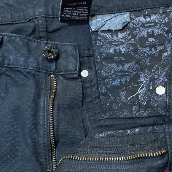 NWT Buffalo David Bitton SAMPLE Black Straight Denim Jeans #B10 - Picture 7 of 11